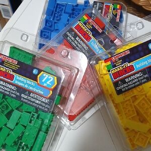 Building Set - 72 Pieces Of Each .. Blue, Green, Red, Yellow. 288 Blocks